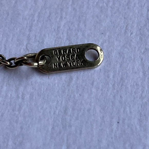 Gerard Yosca Glass Crystal Pendant Dangle Necklace - Picture 8 of 15